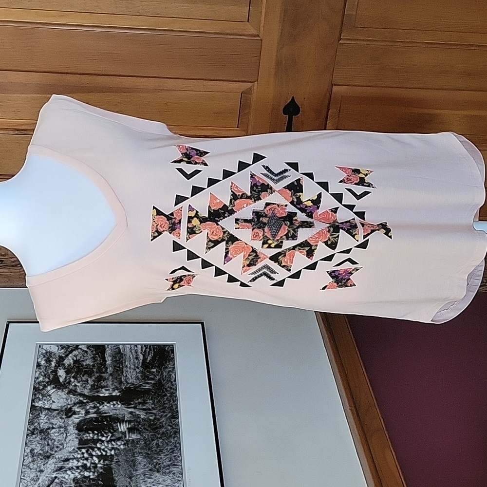 TRIBAL BOHO Sleeveless Studded Tank Dress